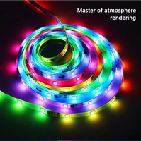 Bande lumineuse LED RGB 5050 DC12V étanche IP65, fonctionnement automatique sans contrôleur, 30 LED/m, Ra70, durée de vie de 30 000 heures