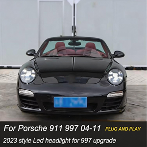Fari Eleganti per <span class=keywords><strong>Porsche</strong></span> 911 997.2, <span class=keywords><strong>Porsche</strong></span> 997.1 911 GTS Performance, Cornice <span class=keywords><strong>Nera</strong></span> Impermeabile IP67, Parti Retrofit 2004-2011 - Product Image 6