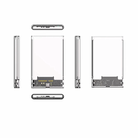 Sarung Hard Drive eksternal 2.5 inci 7mm 2.5mm, Sarung plastik SATA III USB 3.0 USB3.2, Hard Disk bening 9.5 inci 7mm mm SATA