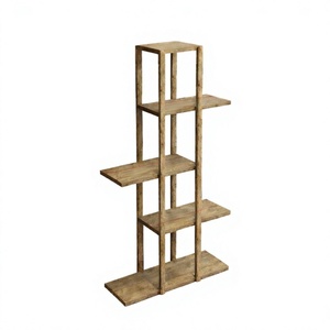 Étagère de salle de bain en bois à 5 niveaux, unité de rangement verticale, étagère décorative multifonctionnelle en bois - Product Image 1