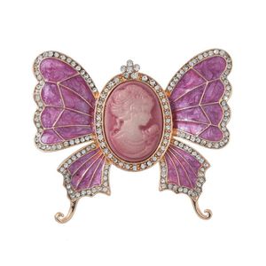 Carte de broche de beauté gaufrée de style victorien rétro, Meio et accessoire double usage avec fermoir - Product Image 5