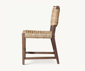 2025 minyu pháp trang trại phong cách rắn gỗ bên ghế dệt tay bản địa cỏ biển ghế wabi-sabi phòng ăn đồ nội thất - Product Image 4