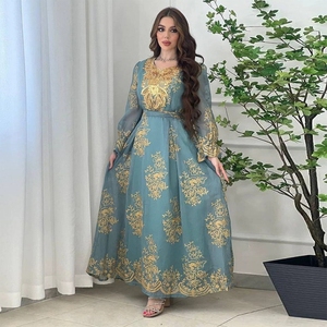 Nouvelles robes de dîner brodées de l'Aïd Robe de soirée pour femmes Robes décontractées pour femmes Lady Elegant - Product Image 3