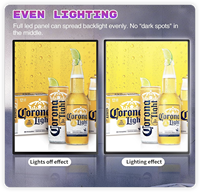 Caja de luz LED de tela SEG con marco de aluminio retroiluminado LED de pared de un solo lado, cajas de luz publicitarias para interiores y exteriores
