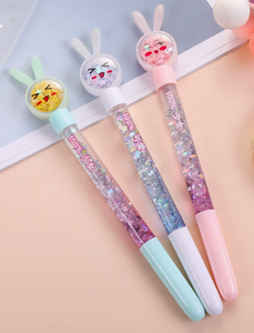 Meilleure Qualité Bâton Féerique Rose Coloré Unisexe Créatif et Adorable Stylo Gel Étudiant en Plastique <span class=keywords><strong>Liquide</strong></span> Pailleté Licorne Lune - Product Image 5