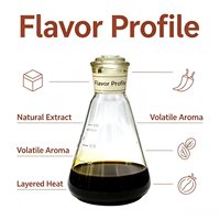 Extrait liquide d'herbes de capsaïcine naturelle pure avec composés aromatiques volatils pour un profil de saveur épicé authentique en emballage fût