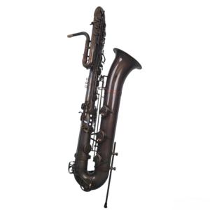 Saxophone <span class=keywords><strong>basse</strong></span> en Si bémol de qualité professionnelle, une octave en dessous du saxophone ténor, avec finition patinée vintage - Product Image 1