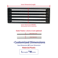 Grille de Diffusion d'Air Linéaire Encadrée en Forme de Griffe à Longueur Personnalisée pour Système de Climatisation Central avec Conception à Lamelles de Retour d'Air