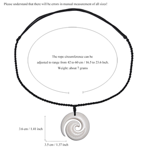 GX018 fatto a mano nuova zelanda Maori osso di Yak <span class=keywords><strong>Koru</strong></span> ciondolo tribù Primitive Totem intaglio motivo decorativo per catena di corda regalo - Product Image 3