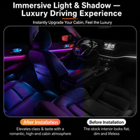 Kit d'éclairage d'ambiance LED en acrylique pour voiture, effet cascade dynamique et ciel étoilé, bande décorative intérieure, logo personnalisé OEM