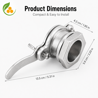 Robinet de miel en acier inoxydable 304 mat, finition satinée, pour extracteur de miel, équipement d'apiculture et de mise en bouteille