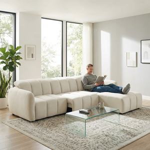 Sofá Eléctrico con Teclas de Piano, Sofá Cama Extensible, Moderno, Simple, Plegable, de Doble Uso, <span class=keywords><strong>en</strong></span> Tela, Estilo Francés Crema, para Sala de Estar - Product Image 2
