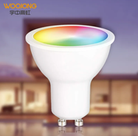 WOOJONG-Ampoule connectée compatible avec Alexa Google Home DC 12V AC 110-240V RGB GU10