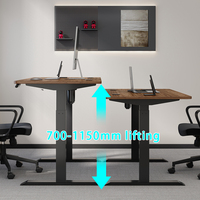 Meubles de bureau, table de bureau électrique à hauteur réglable, support de table, bureau assis-debout
