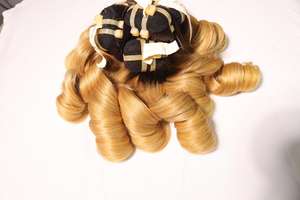 สีบลอนด์ออมเบรคุณภาพระดับพรีเมียม (# 1B-#60) ช่อผมดิบสีบลอนด์แบบเด้งดึ๋งโดยผมมนุษย์100% (ผมดิบ) - Product Image 4