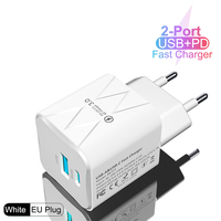 Nouveau chargeur super rapide 25W PD + QC 3.0 USB & Type-C, adaptateur mural avec protection OTP/OVP pour l'utilisation avec un appareil photo