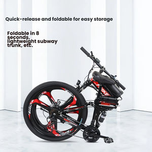 Vélo de montagne électrique de course à 21 vitesses, cadre en acier à haute teneur en carbone, fourche à suspension, batterie 36V 10Ah, 26 pouces, <span class=keywords><strong>VTT</strong></span> adulte - Product Image 4