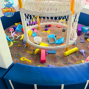 <span class=keywords><strong>Ensemble</strong></span> de terrain de jeu intérieur coloré sur le thème Morandi pour enfants, équipement d'activité combiné d'escalade blanc doux pour utilisation dans les centres commerciaux - Product Image 1