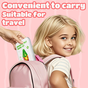 Mini Piastrelle Magnetiche da Costruzione, Giocattolo da Viaggio con Custodia, Giocattoli Educativi Magnetici per Bambini dai <span class=keywords><strong>3</strong></span> Anni in su - Product Image 4