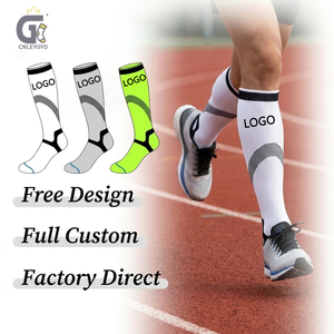 Calcetines de Compresión GENKE Personalizados hasta la Rodilla, Calcetines Deportivos con Soporte Muscular Específico, OEM ODM - Product Image 1