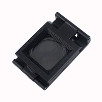Mini loupe de testeur de lin 10x à trois échelles pliantes et debout