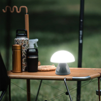 Lampe de table moderne en forme de champignon, lampe de nuit LED rechargeable, lumière d'ambiance chaude, lampe de chevet pour bar, café, hôtel, décoration de salle à manger