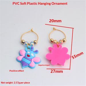 Anneau décoratif en PVC souple en forme de <span class=keywords><strong>petite</strong></span> abeille pour verre à vin, idéal pour les dîners, <span class=keywords><strong>la</strong></span> classification des étiquettes rouges, <span class=keywords><strong>la</strong></span> création de bijoux DIY, style punk, modèle JB02 - Product Image 3