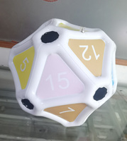 Dés gonflables arc-en-ciel D20 personnalisés de haute qualité pour jeux de société pour adultes, dés cadeaux