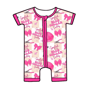 Sıcak Satış Bambu Kumaş Özel Baskılı Bebek Pijamaları Yazlık Tek Parça Kısa Tulum - Product Image 1