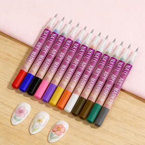 Pennarelli per Nail Art 3D Fai-da-Te, 12 Colori, Smalto per Unghie, Disegno e Pittura per Design Unghie a Casa o in Salone - Product Image 4