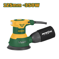 IMPEGNI Ponceuse orbitale aléatoire 350W 125mm à fixation auto-agrippante, électrique, pour ponçage du bois, avec aspiration des poussières, 220V, pour le bricolage