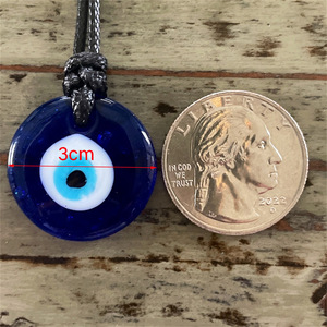 Hecho a mano Nazar turco azul mal de ojo colgante tradicional adorno colgante de pared y coche/hogar/jardín/llavero Protector regalo de la suerte - Product Image 5