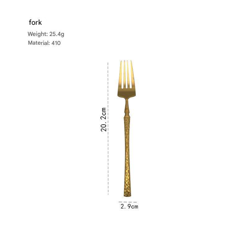 Gold SS410 dinner fork