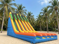 Toboggan aquatique gonflable Blue Beach, château gonflable d'extérieur avec toboggan, jouet gonflable pour enfants