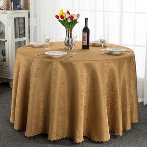 100% Polyester jacquard Damask Khăn trải bàn cho nhà phong cách hiện đại dệt kỹ thuật cho nhà hàng khách sạn tiệc cưới bàn tròn - Product Image 2