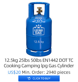 أسطوانة غاز فولاذية DALY سعة 12.5 كجم، سعة 26.5 لتر، ضغط منخفض، غاز البروبان/البيوتان، وزن فارغ 15 كجم، صمام نحاسي، من هوبي، الصين - Product Image 2