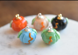 Murano calabaza cuenta fruta para la fabricación de joyas cuentas de vidrio hechas a mano - Product Image 3