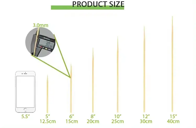 Hoge Kwaliteit Eco-Vriendelijke Groothandel Goedkope Prijs Hot Selling Premium Natuurlijke Bamboe Wegwerp Bbq Sticks