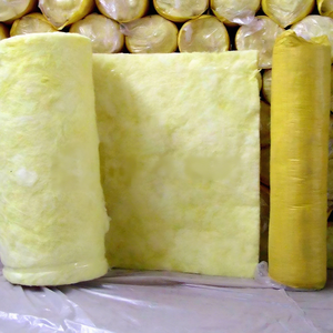 30kg/<span class=keywords><strong>m</strong></span>³ แก้ววูลม้วนฉนวนกันความร้อนเสียงสำหรับผนังอาคารหลังคาไฟเบอร์กลาสผ้าห่มไฟเบอร์อลูมิเนียม - Product Image 6