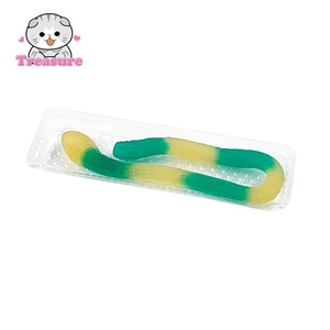 Venta al por mayor personalizada en forma <span class=keywords><strong>de</strong></span> <span class=keywords><strong>serpiente</strong></span> gelatina suave caramelo aperitivos Halal amargo sabor a fruta dulce - Product Image 2