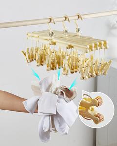 High Quality Durable Plastic Foldable Clothes Rack <strong>Multi</strong>-Clip <strong>Hanger</strong> Sock <strong>Hanger</strong> for Wardrobe Balcony Clothing Store Use Modern - Product Image 5