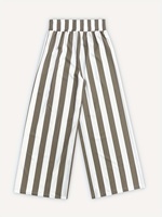 Pantalones Bohemios de Pierna Ancha y Cintura Elástica para Mujer, Transpirables, Estampados, a Rayas, para Verano, Moda Casual, Fiestas y Salidas
