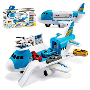 Ensemble de jeu d'<span class=keywords><strong>avion</strong></span> de transport de fret avec modèle de dessin animé d'<span class=keywords><strong>avion</strong></span> à friction, jouet de voiture pour enfants - Product Image 1