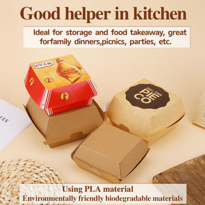 Caja de hamburguesa personalizada, caja de comida para llevar, caja de embalaje con logotipo - Product Image 3