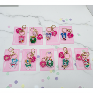 Llavero Acrílico <span class=keywords><strong>de</strong></span> Doble Cara con Impresión UV <span class=keywords><strong>de</strong></span> Navidad <span class=keywords><strong>de</strong></span> Kpop <span class=keywords><strong>TWICE</strong></span>, JungYeon, Momo, Sana, Park Ji Hyo, Mina, Tzuyu, Kim DaHyun, para Fans - Product Image 2