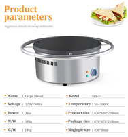 Nouvelle machine à crêpes et à gaufres électrique automatique à haute productivité, best-seller professionnel