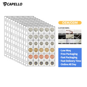 20 pochettes à rabat en PVC pour collection de pièces de monnaie, porte-pièces, feuilles de classeur pour timbres, album de collection de devises, pochettes pour pièces de monnaie, pages de pochettes pour pièces de monnaie - Product Image 1