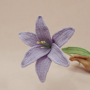 Nouvelle décoration de mariage Crochet tricot lys fait à la main fleur artificielle lys <span class=keywords><strong>Boutique</strong></span> artisanat - Product Image 3