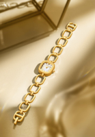 Montre à quartz élégante pour femme Kimio, cadran carré en nacre, chiffres romains, bracelet à maillons ajourés, montre-bracelet tendance pour femme, vente en gros