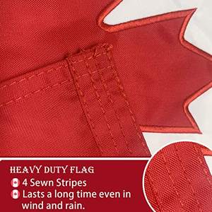 布拉德福德加拿大国旗12x 18英寸户外，户外船用自行车刺绣加拿大国旗 - Product Image 2